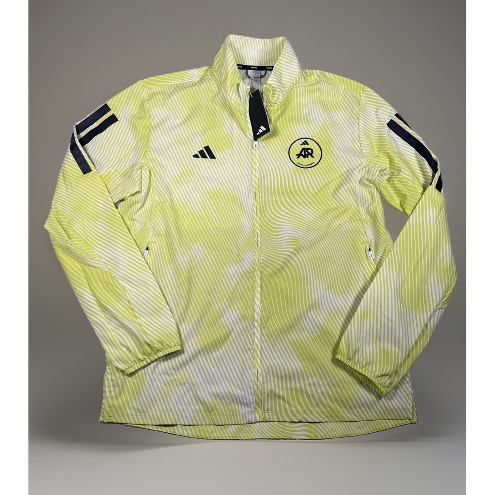 NWT adidas Adizero Mens Medium Singapore City Runners Running Jacket Yellow